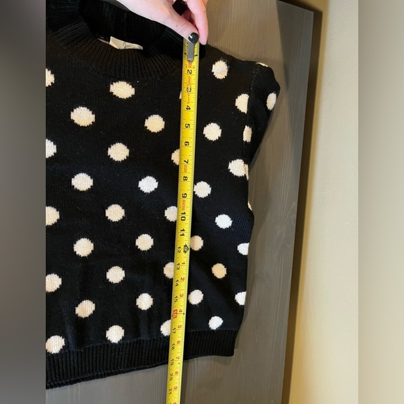 Joie Brettina 100% Wool Polka Dot Cropped Sweater - Picture 9 of 9